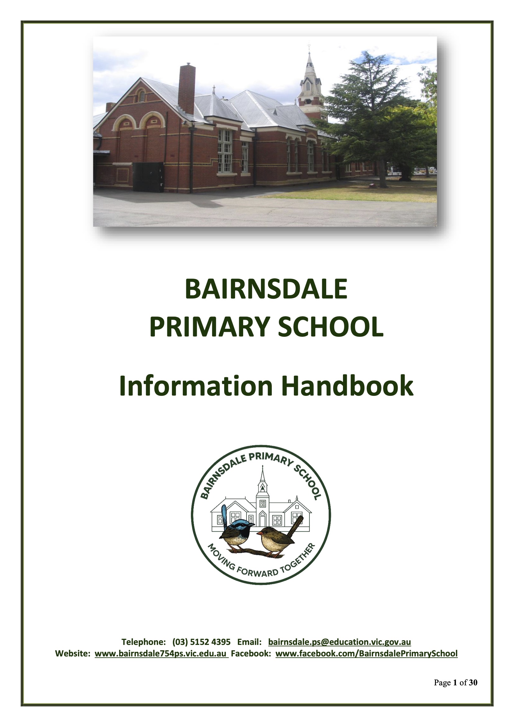 School Information Handbook for Families - 2027 Bairnsdale Primary 1.9.26
